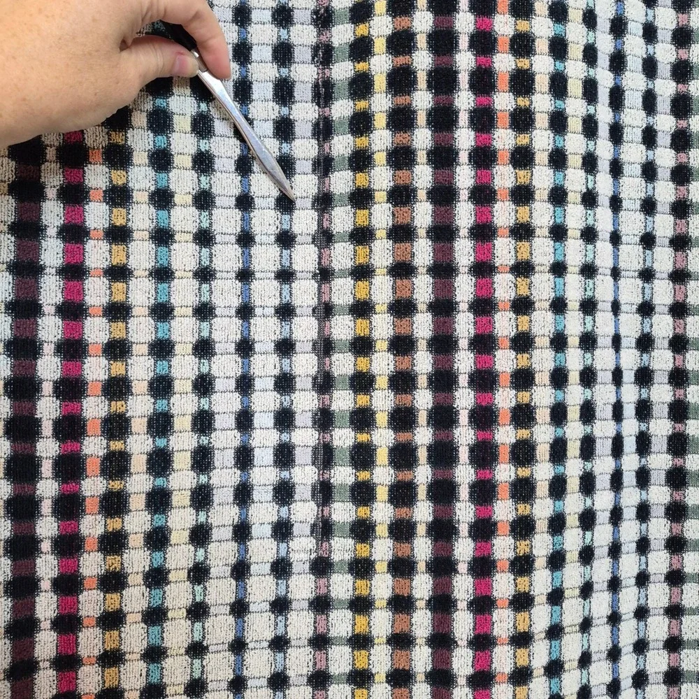 Missoni Home Bath Towel Set 4 Multicolor Jacquard‎ Micro Plaid Grid Italy 55x35